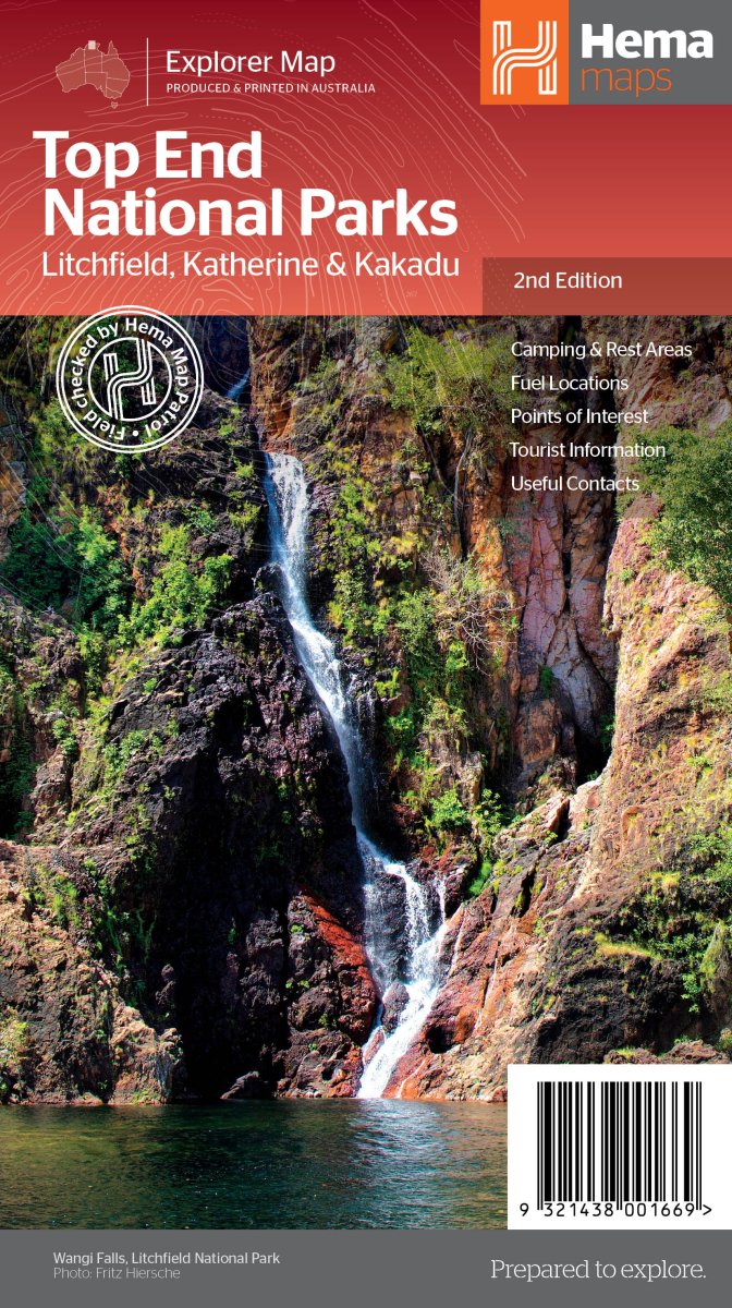 Top End National Parks Map: Litchfield, Katherine & Kakadu | Hema Maps | A247 Gear