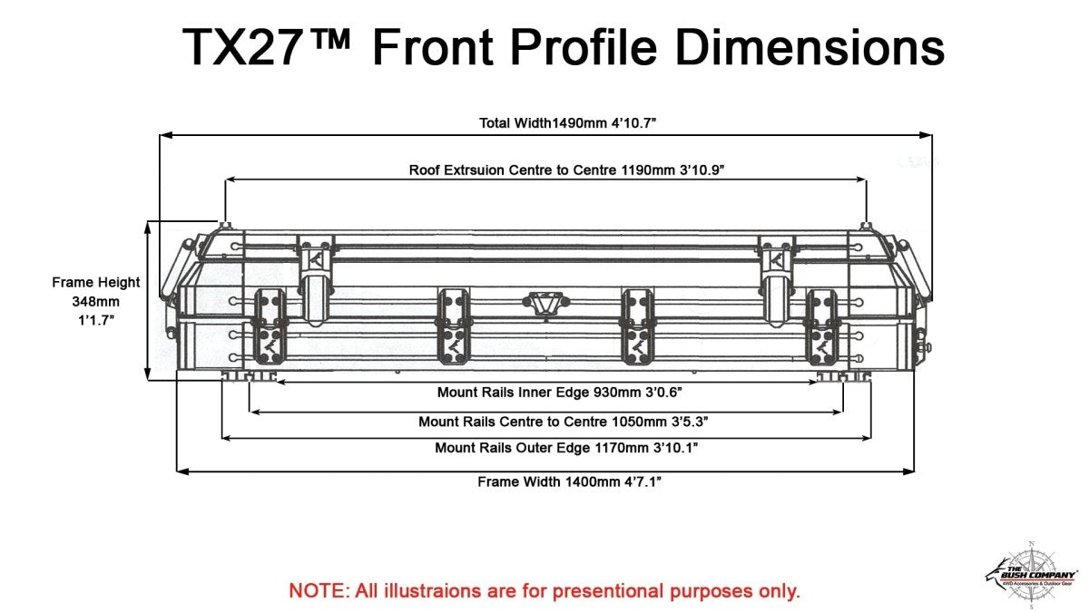 TX27 Hardshell Rooftop Tent 1.4 Double Pop - The Bush Company | The Bush Company | A247 Gear