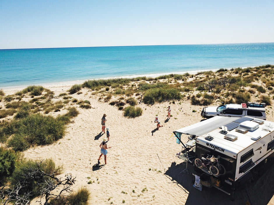 Beach camping can be brilliant - if you know how to drive on the sand. South Lefroy Bay, Ningaloo Coast