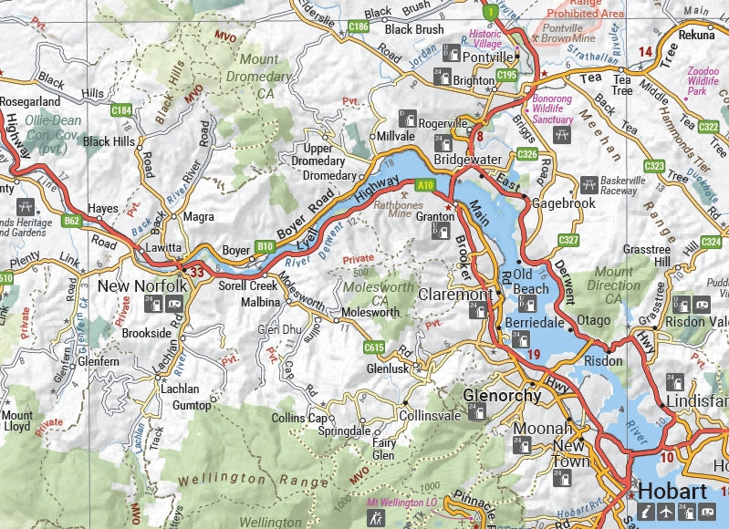 Load image into Gallery viewer, Hobart &amp; Region Map
