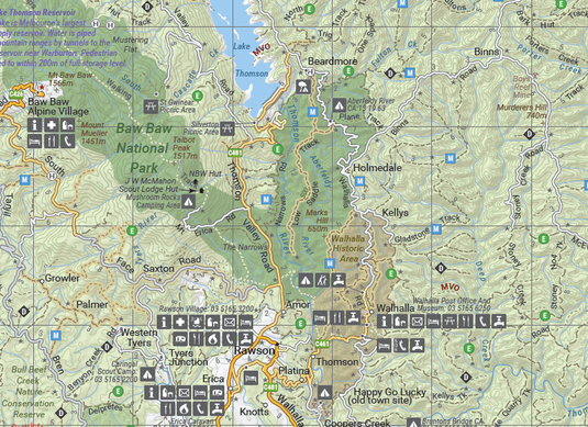 The Victorian High Country Map