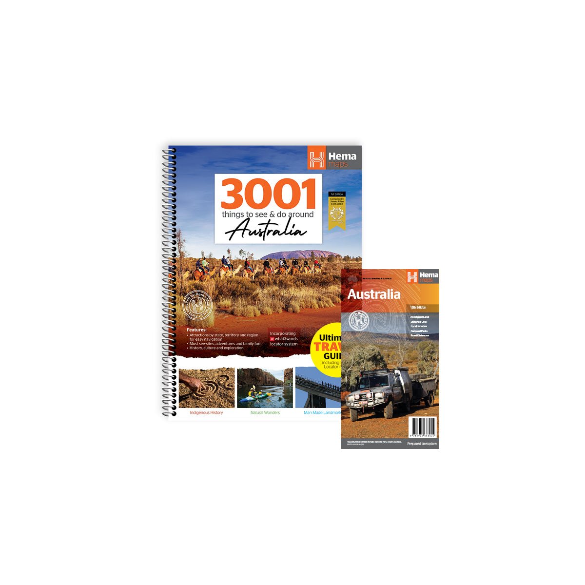 3001 Things to See and Do in Australia with bonus Australia Large Map | Hema Maps - Other | A247 Gear