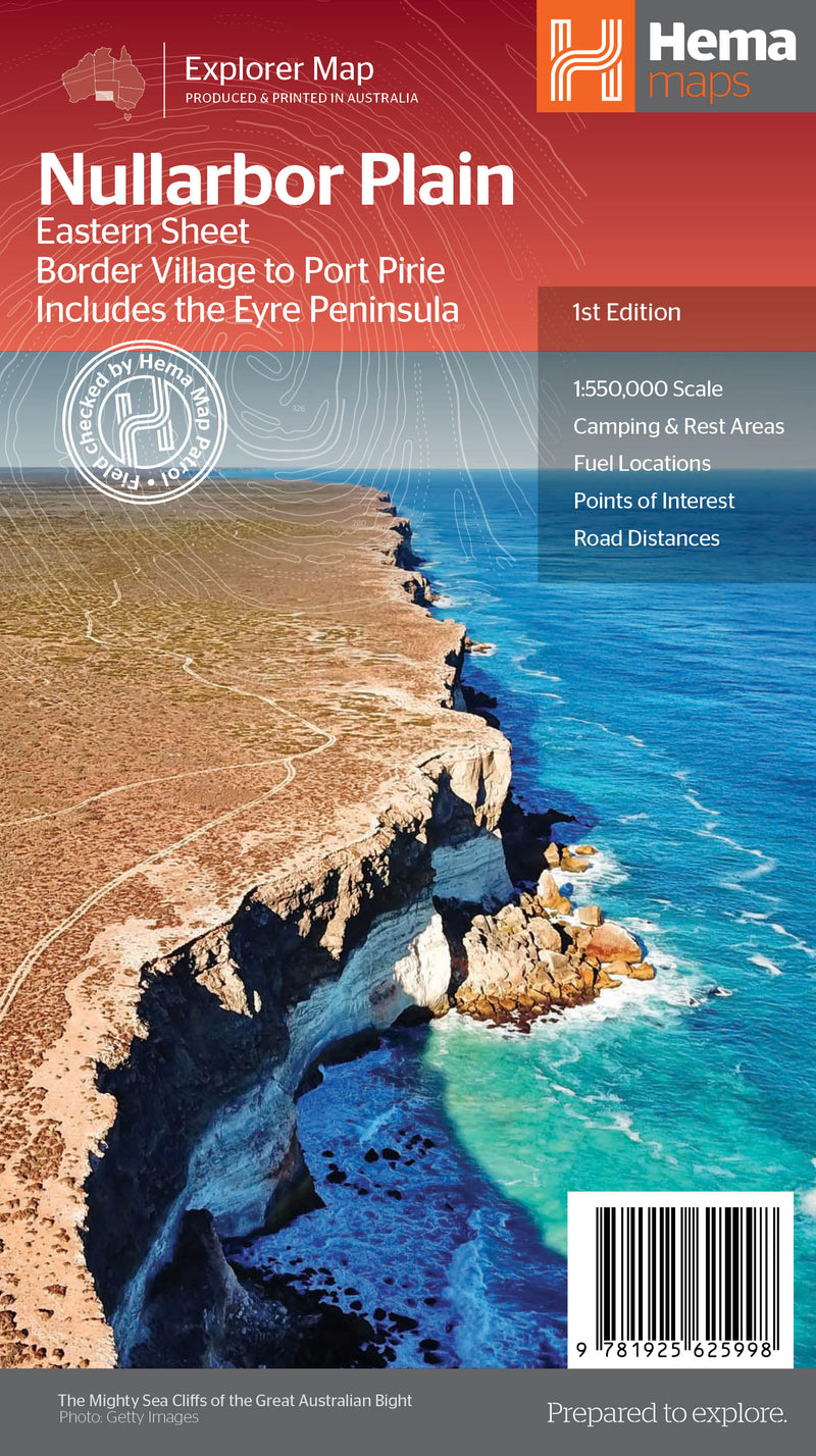 Load image into Gallery viewer, Nullarbor Plain - Eastern Map - Border Village to Port Pirie
