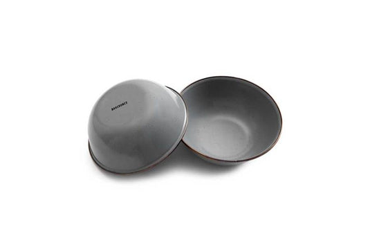 Barebones - Enamel Bowl Set of 2 - Slate Grey