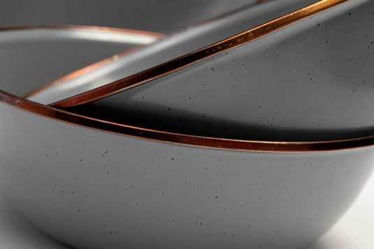 Barebones - Enamel Bowl Set of 2 - Slate Grey