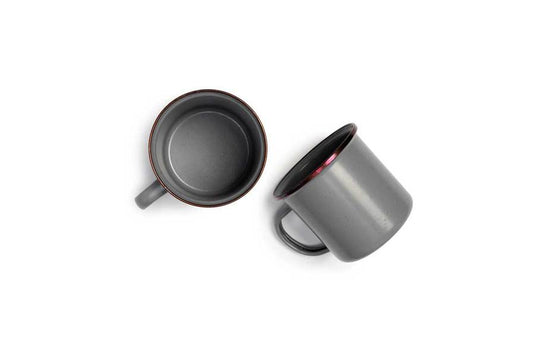 Barebones - Enamel Cup Set of 2 - Slate Grey