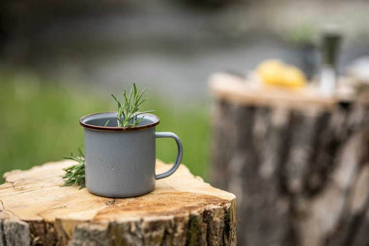 Barebones - Enamel Cup Set of 2 - Slate Grey
