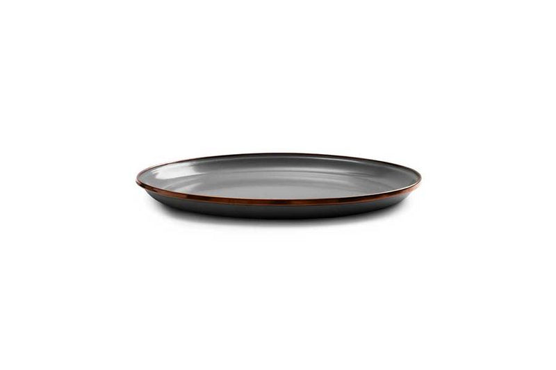 Load image into Gallery viewer, Barebones - Enamel Deep Plate Set of 2 - Slate Grey

