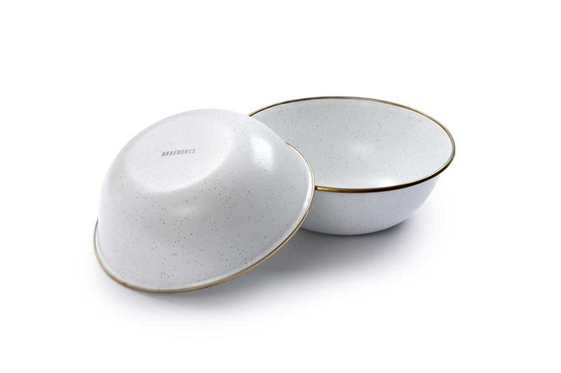 Load image into Gallery viewer, Barebones - Enamel Bowl Set of 2 - Eggshell
