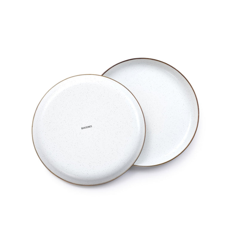 Load image into Gallery viewer, Barebones - Enamel Salad Plate Set of 2 - Eggshell
