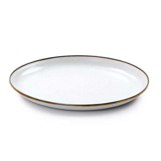 Barebones - Enamel Salad Plate Set of 2 - Eggshell
