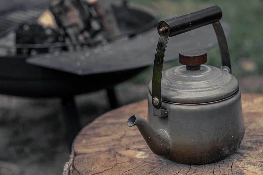 Barebones - Enamel Teapot - Slate Grey