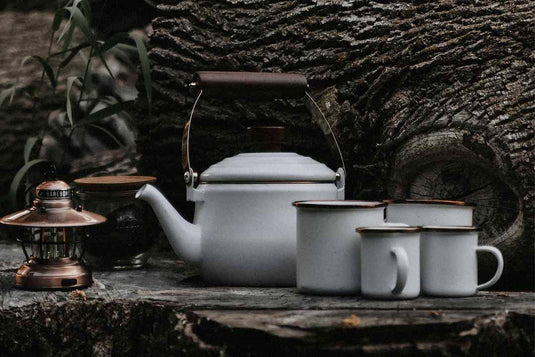 Barebones - Enamel Teapot - Egg Shell