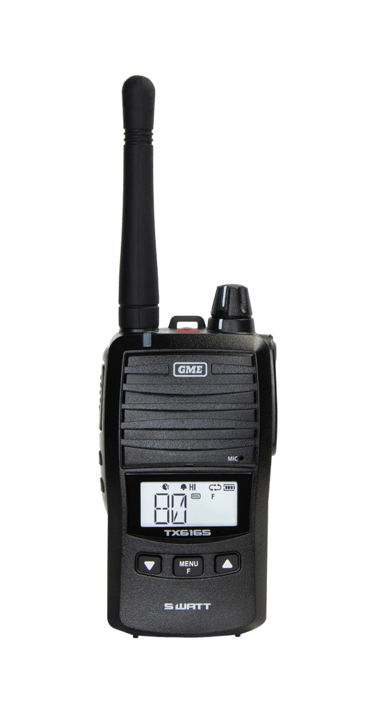 GME TX6165 5/1 Watt UHF CB Handheld Radio including Accessories
