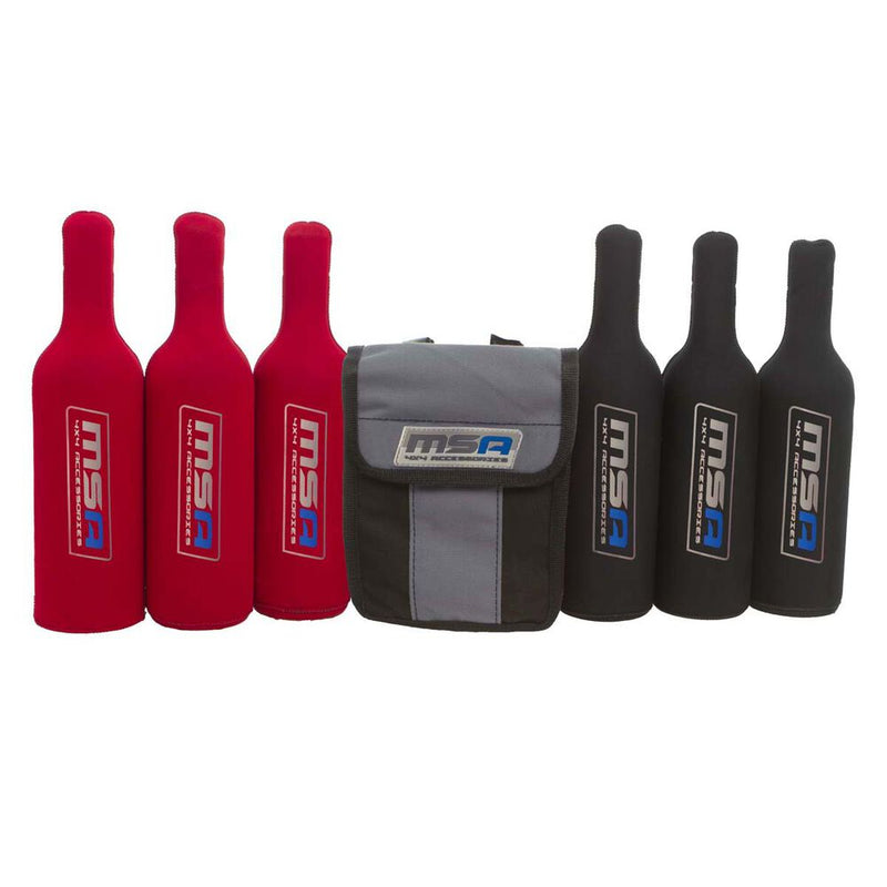 Load image into Gallery viewer, MSA Wine Tubes X 6 (3 Red / 3 Black) Incl Canvas Bag
