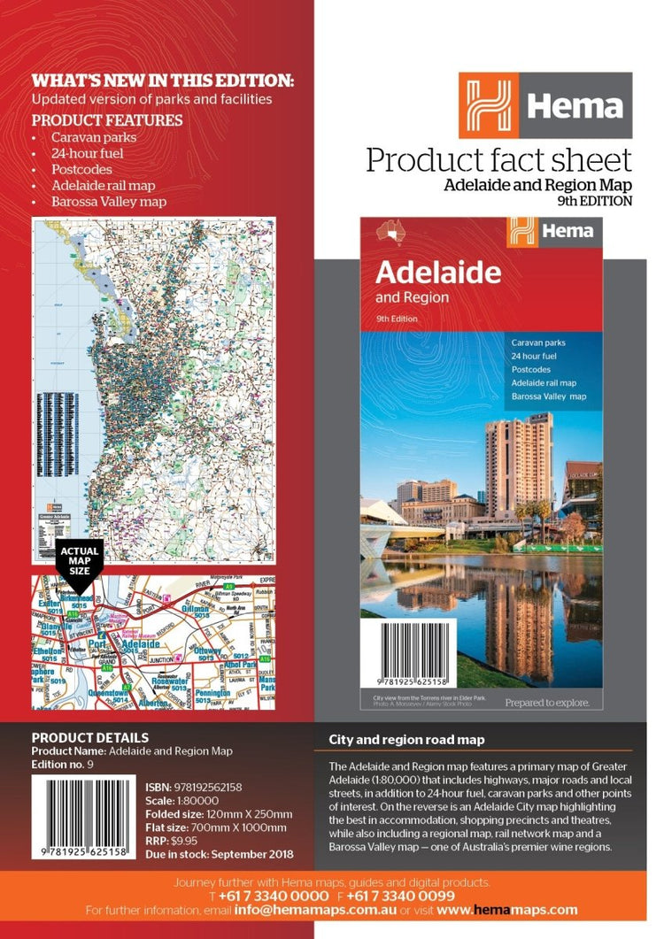 Adelaide and Region Map | Hema Maps - Maps | A247 Gear