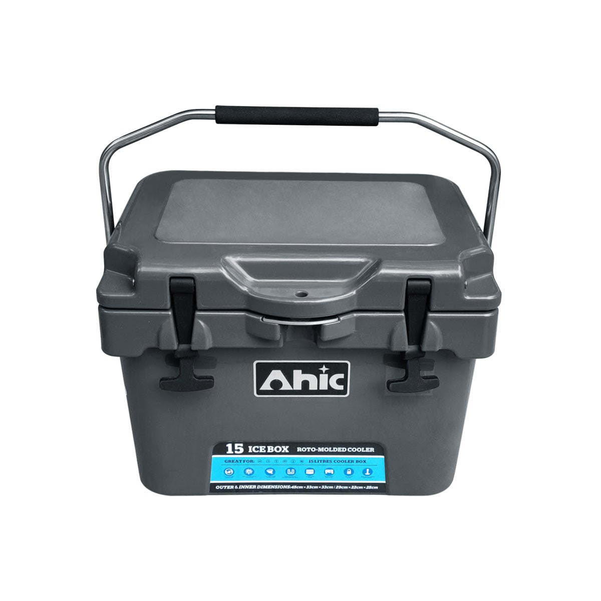 AHIC 15L Insulated ice box with handle - Grey | AHIC | A247 Gear