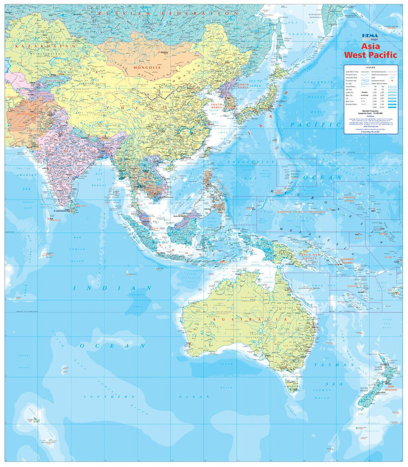 Load image into Gallery viewer, Asia &amp; West Pacific Wall Map | Hema Maps - Maps | A247 Gear

