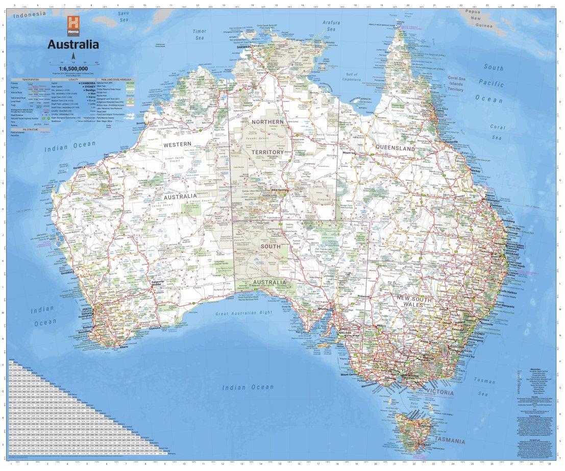 Australia Handy Map | Hema Maps - Maps | A247 Gear