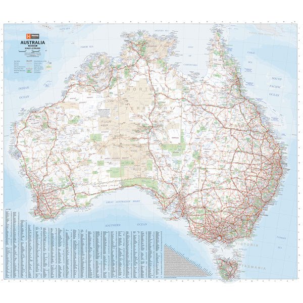 Australia Mega Map - 2400x2100 - Screen Board (3 panels) | Hema Maps - Maps | A247 Gear