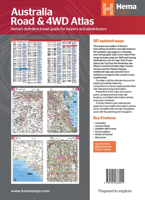 Australia Road & 4WD Atlas (Spiral Bound) - 252 x 345mm | Hema Maps - Books | A247 Gear