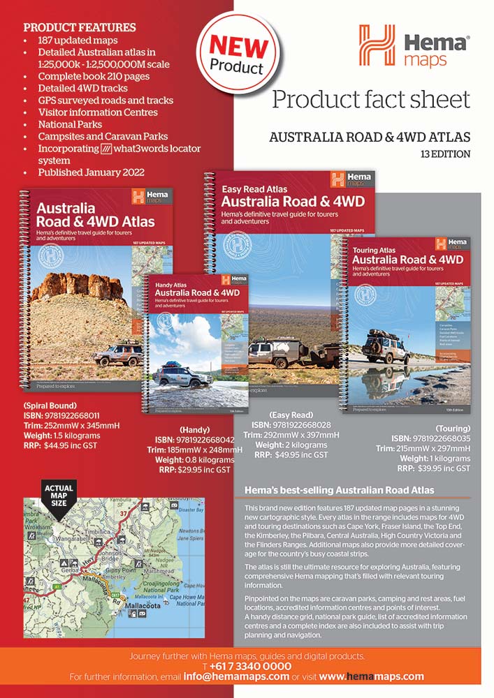 Australia Road & 4WD Atlas (Spiral Bound) - 252 x 345mm | Hema Maps - Books | A247 Gear