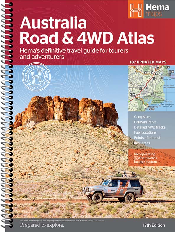 Australia Road & 4WD Atlas (Spiral Bound) - 252 x 345mm | Hema Maps - Books | A247 Gear