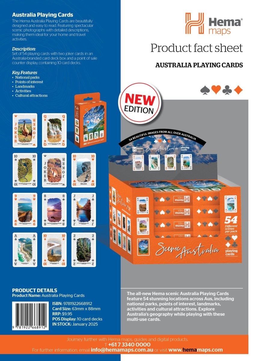 Australian Scenic Playing Cards | Hema Maps - Other | A247 Gear