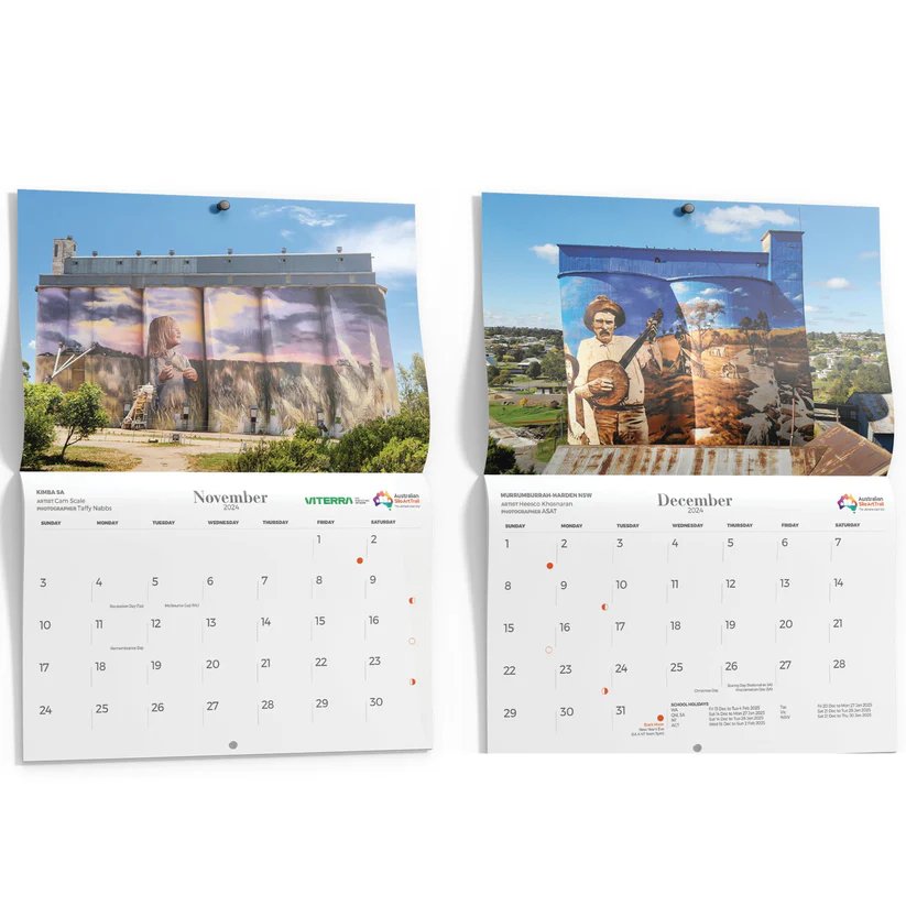 Australian Silo Art Wall Calendar 2024 | Australian Silo Art Trail | A247 Gear