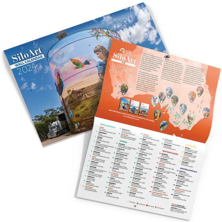 Australian Silo Art Wall Calendar 2024 | Australian Silo Art Trail | A247 Gear