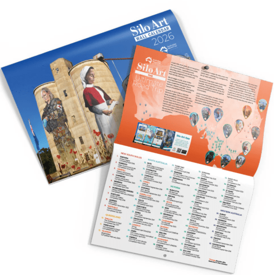Australian Silo Art Wall Calendar 2026 | Australian Silo Art Trail | A247 Gear