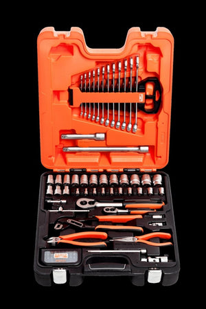 Bahco 81 Pce 1/2" and 1/4" Square Drive Socket Set with Pliers Wrench Set | Bahco | A247 Gear