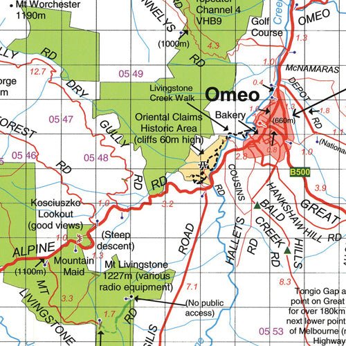 Bairnsdale - Dargo - Omeo Map | Rooftop Maps | A247 Gear