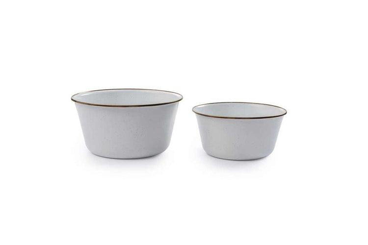 Barebones - Enamel Mixing Bowl Set of 2 - Eggshell | Barebones | A247 Gear