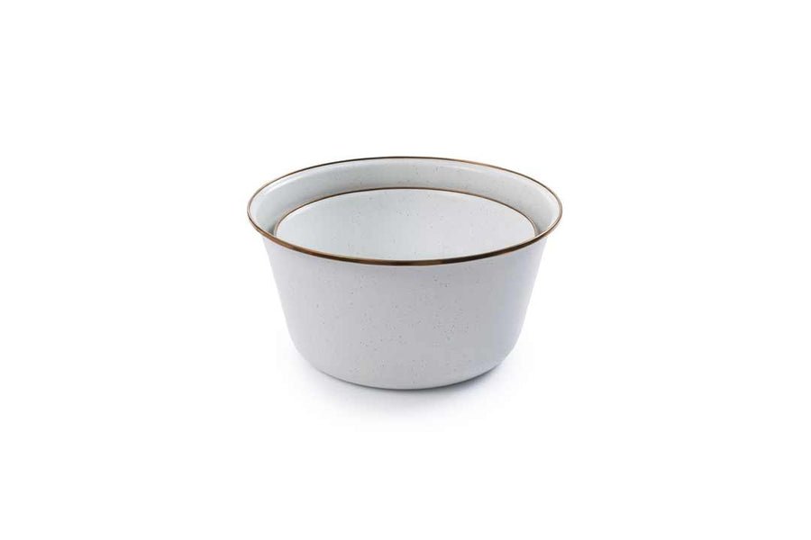 Barebones - Enamel Mixing Bowl Set of 2 - Eggshell | Barebones | A247 Gear