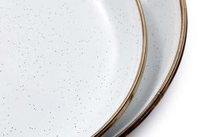 Barebones - Enamel Salad Plate Set of 2 - Eggshell | Barebones | A247 Gear