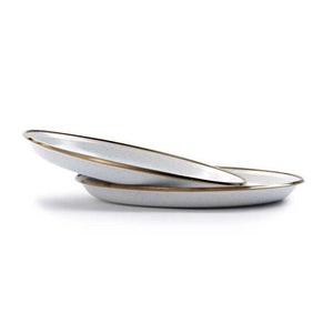 Barebones - Enamel Salad Plate Set of 2 - Eggshell | Barebones | A247 Gear