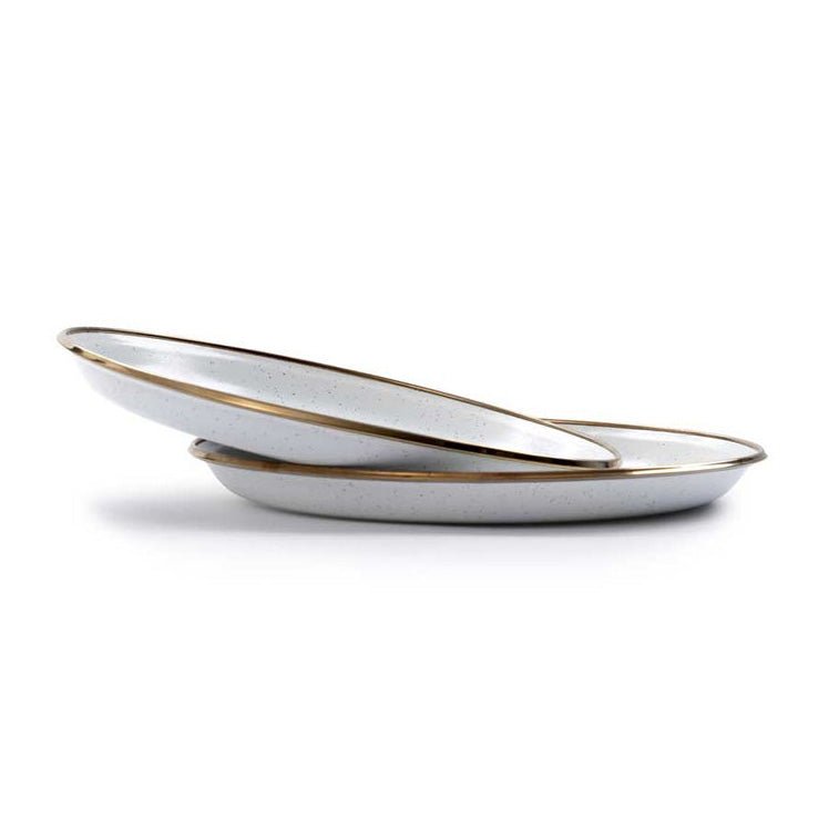 Barebones - Enamel Salad Plate Set of 2 - Eggshell | Barebones | A247 Gear