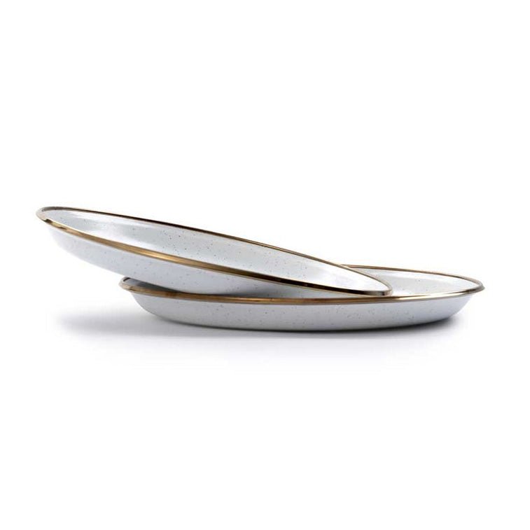 Load image into Gallery viewer, Barebones - Enamel Salad Plate Set of 2 - Eggshell | Barebones | A247 Gear

