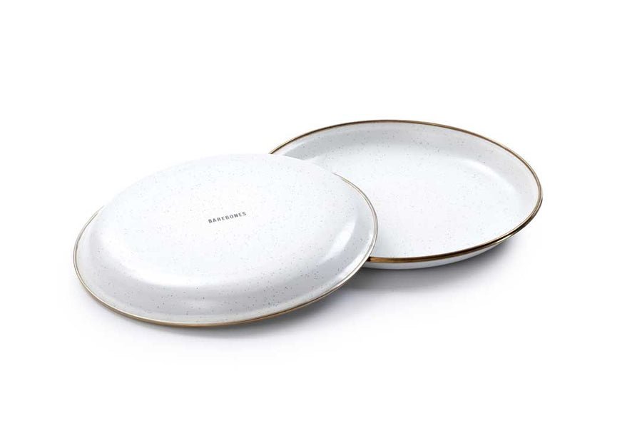 Barebones - Enamel Salad Plate Set of 2 - Eggshell | Barebones | A247 Gear