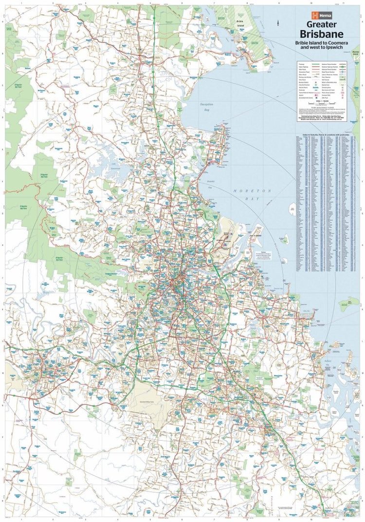 Brisbane and Region Wall Map | Hema Maps - Maps | A247 Gear