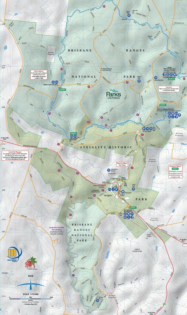 Brisbane Ranges National Park Map Guide | Meridian Maps | A247 Gear