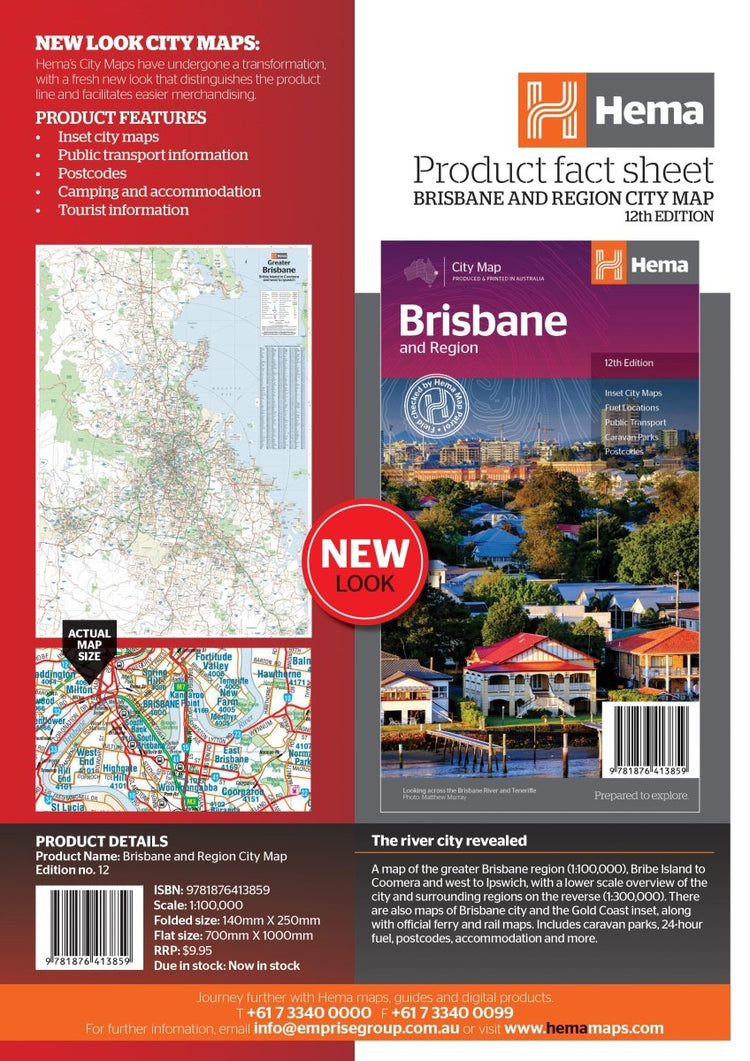 Brisbane & Region Map | Hema Maps - Maps | A247 Gear