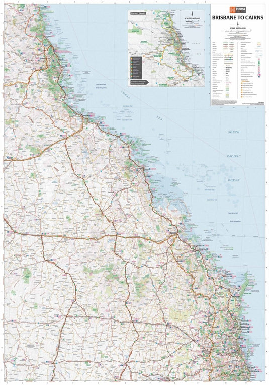 Brisbane to Cairns Map | Hema Maps - Maps | A247 Gear