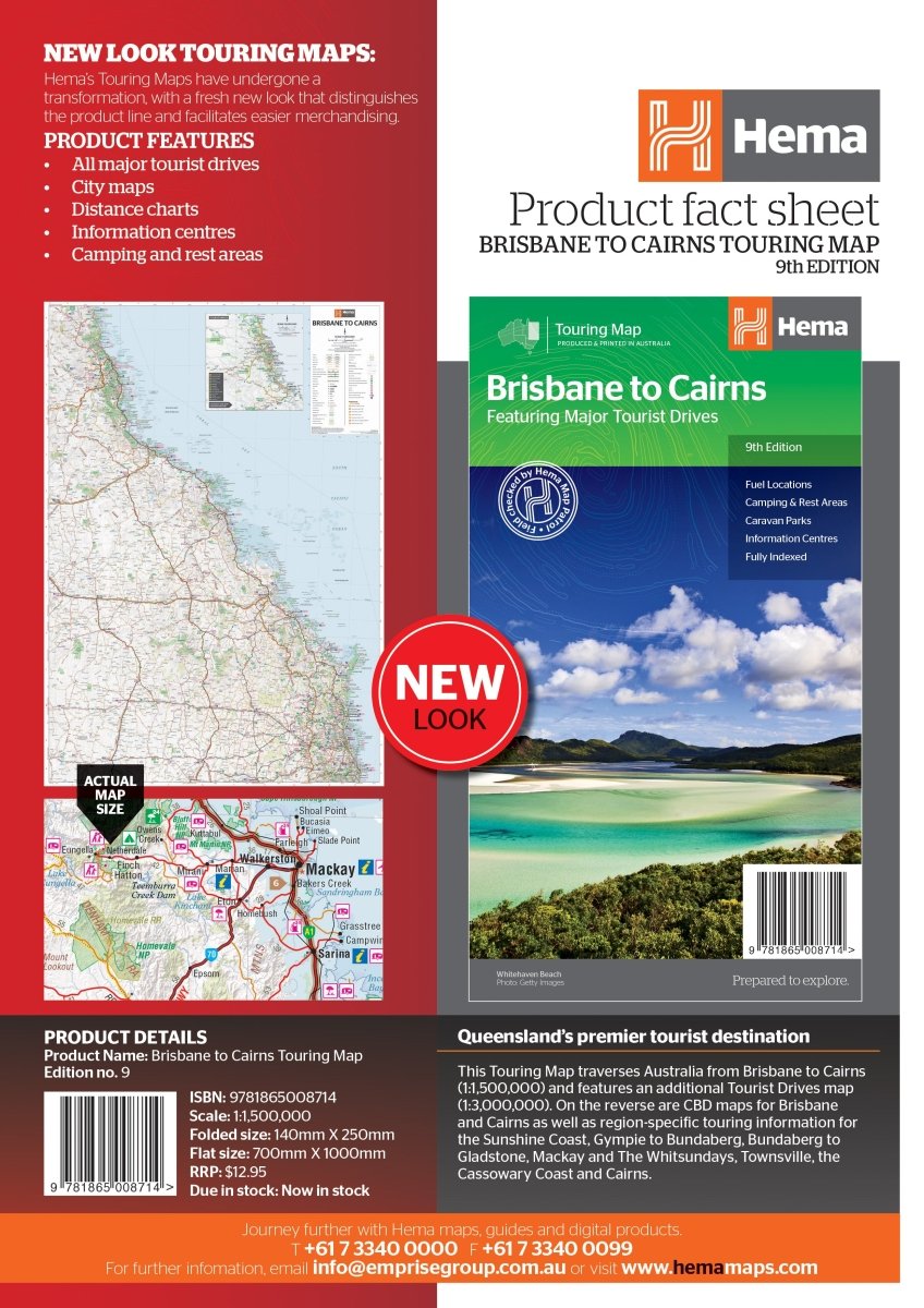 Brisbane to Cairns Map | Hema Maps - Maps | A247 Gear