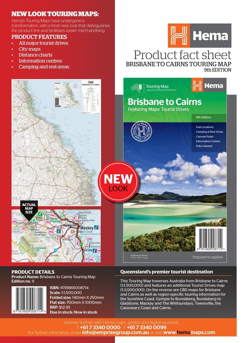 Load image into Gallery viewer, Brisbane to Cairns Map | Hema Maps - Maps | A247 Gear
