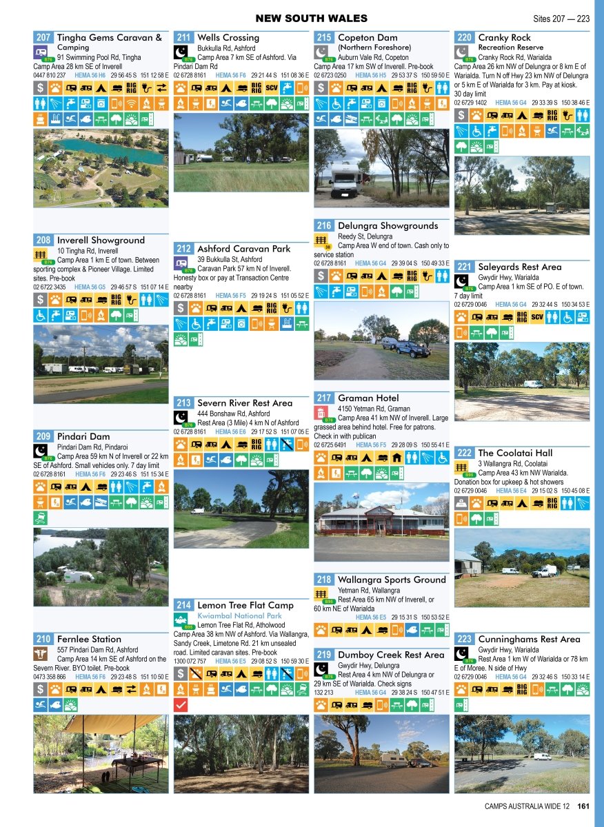 Camps 12 Easy to Read, Campsite photos and larger maps (B4) | Camps Australia Wide | A247 Gear