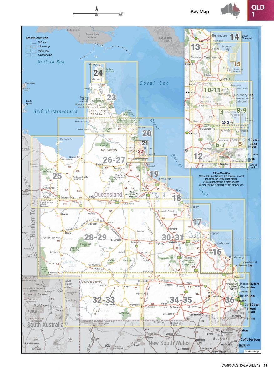 Camps 12 Easy to Read, Campsite photos and larger maps (B4) | Camps Australia Wide | A247 Gear