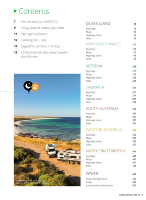 Camps 12 Easy to Read, Campsite photos and larger maps (B4) | Camps Australia Wide | A247 Gear