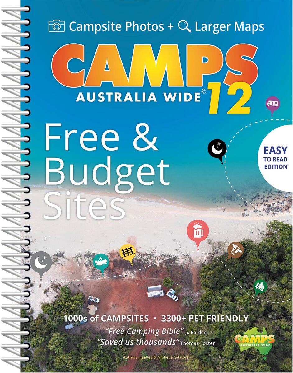 CAMPS 12 EASY TO READ, CAMPSITE PHOTOS AND LARGER MAPS (B4)
